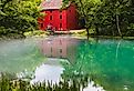 Alley Spring Mill in Eminence, Missouri in summer.