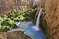 A waterfall in the Cataract Canyon area.