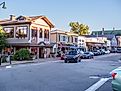 View of Main Street in the town of Lake Placid, New York. Editorial credit: Karlsson Photo / Shutterstock.com