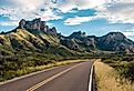 Driving through Big Bend National Park, Texas.