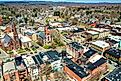 An aerial of Northampton, Massachusetts.