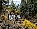 Middle McCloud Falls during autumn. 