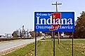 Indiana state sign.