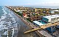 Aerial view of South Padre Island, Texas.