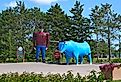 Paul Bunyan and Babe the Blue Ox, are popular roadside attraction statues of the legendary lumberjack and his sidekick in Bemidji, Minnesota. Image credit Edgar Lee Espe via Shutterstock