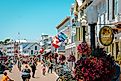 Looking down the main street of Mackinac Island