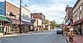 view of 2nd Street in historic district, Oakland, Maryland, via Wikimedia Commons