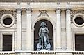 Napoleon statue in the balcony of Les Invalides, Paris, France. 