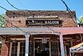 Nevada’s oldest bar, front view, brickwork historic building, Genoa. Image credit AlessandraRC via Shutterstock