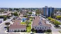 Sunny daytime aerial view of Norwalk, California. 