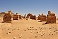 The ruins of the ancient city of Naqa, Sudan.