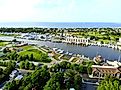 Aerial view of Lewes, Delaware. Editorial credit: Khairil Azhar Junos / Shutterstock.com