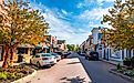 Street view in Woodstock Town of Illinois