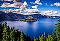 Overlooking the magnificent Crater Lake, Oregon.