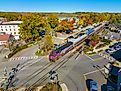 MBTA Commuter Rail stops at West Concord depot in Concord, Massachusetts. Editorial credit: Wangkun Jia / Shutterstock.com.