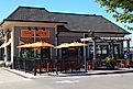 Hilliard, Ohio: Local Cantina Street Tacos restaurant and bar with outside and inside seating.