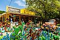 A shop displaying artwork in Wimberley, Texas. Editorial credit: Fotoluminate LLC / Shutterstock.com