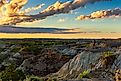 Looking out over the badlands of Theodore Roosevelt National Park, North Dakota. 