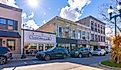 The historic business district on Mitchell Street, Petoskey, Michigan. Image credit Roberto Galan via Shutterstock