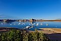 The beautiful port of Lake Powell at Page, Arizona.