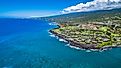 Aerial view of Kailua-Kona, Hawaii.