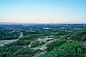 View of the Salt Lake valley area along the canyon near Layton, Utah. 