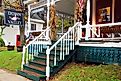 Wilmington, VT, USA October 19, A small business decorates for the fall in Wilmington, Vermont