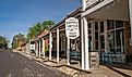 Street view of the historic town of Arrow Rock, Missouri, with Boardwalk Canteen in front. Editorial credit: marekuliasz / Shutterstock.com