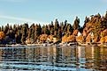 lake arrowhead in California during fall