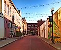 Geneva , New York. Linden Street in downtown Geneva, New York on a quiet summer morning. Editorial credit: debra millet / Shutterstock.com