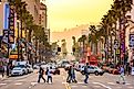 Los Angeles, California. Traffic and pedestrians on Hollywood Boulevard at dusk. Editorial credit: Sean Pavone / Shutterstock.com