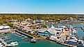 Aerial view of Georgetown, South Carolina.