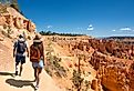 Hiking in Bryce Canyon National Park, Utah.