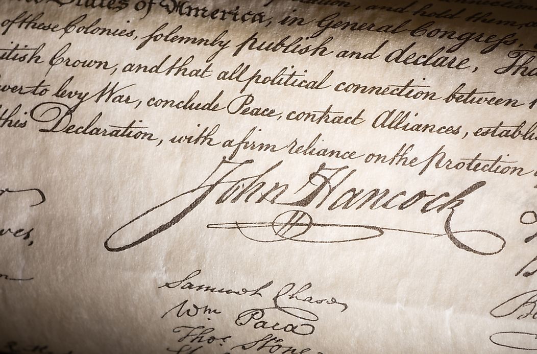 Who Was the First to Sign the Declaration of Independence? - WorldAtlas.com