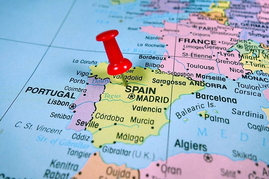 Which Countries Border Spain Worldatlas Com