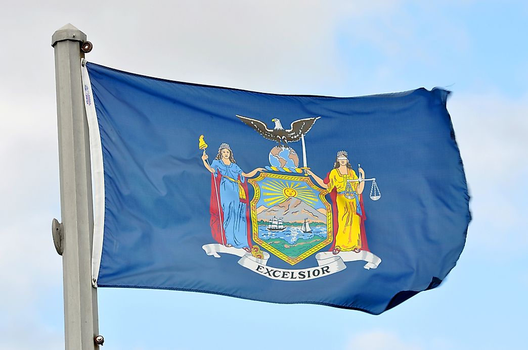 New York State Flag - WorldAtlas.com