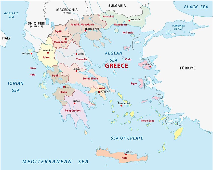 The 13 Regions of Greece - WorldAtlas.com