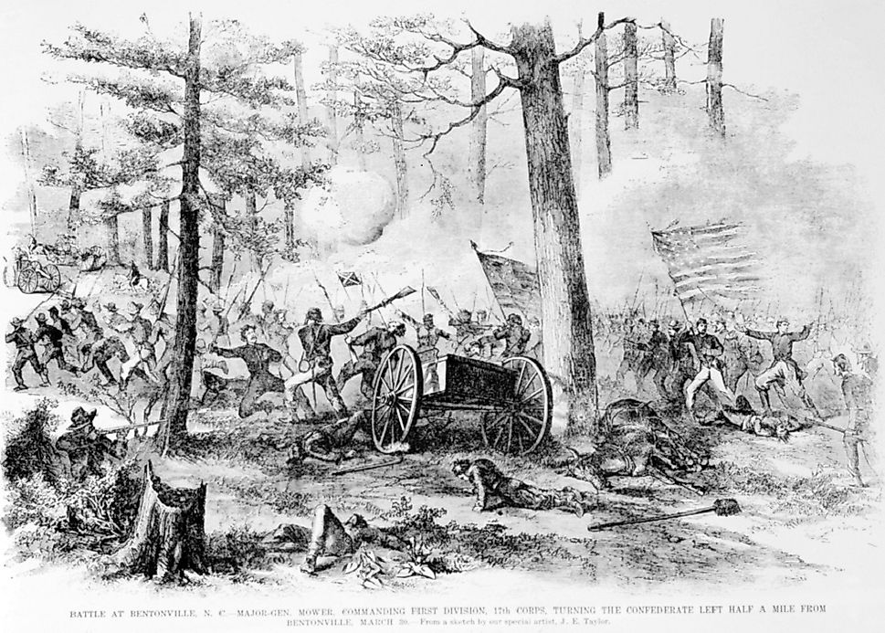 The Battle Of Bentonville: The American Civil War - WorldAtlas.com