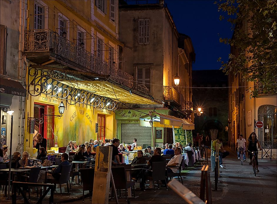 Famous Artwork Caf  Terrace at Night  WorldAtlas com