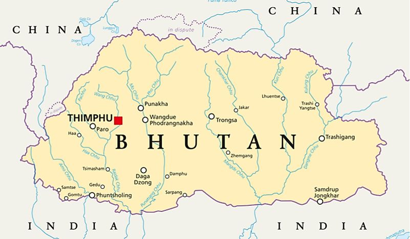 Which Countries Border Bhutan