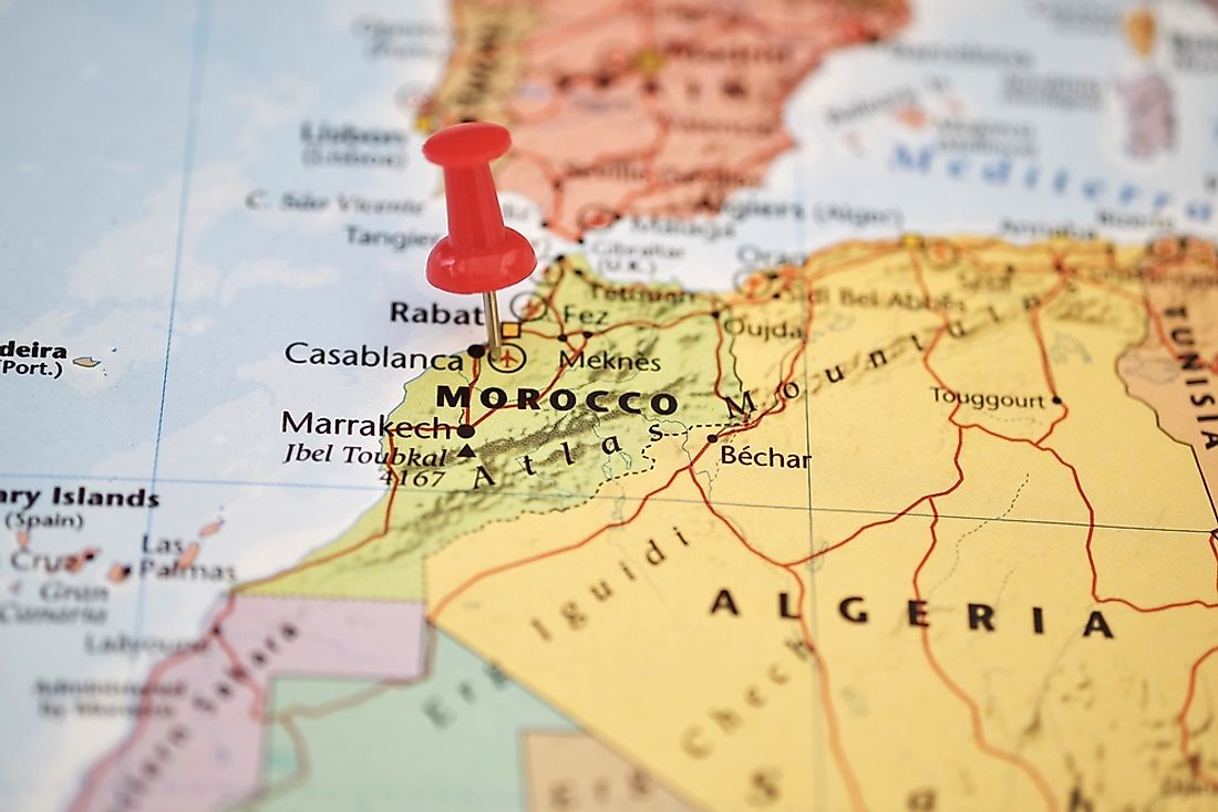 Morocco On World Map Health Information For Travelers To Morocco   Shutterstock 538059289 