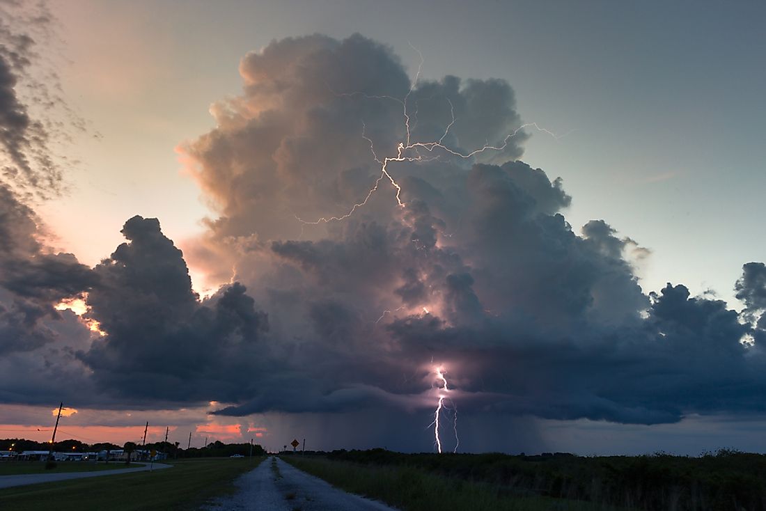 The Five Most Lightning Prone States In The United States - WorldAtlas.com