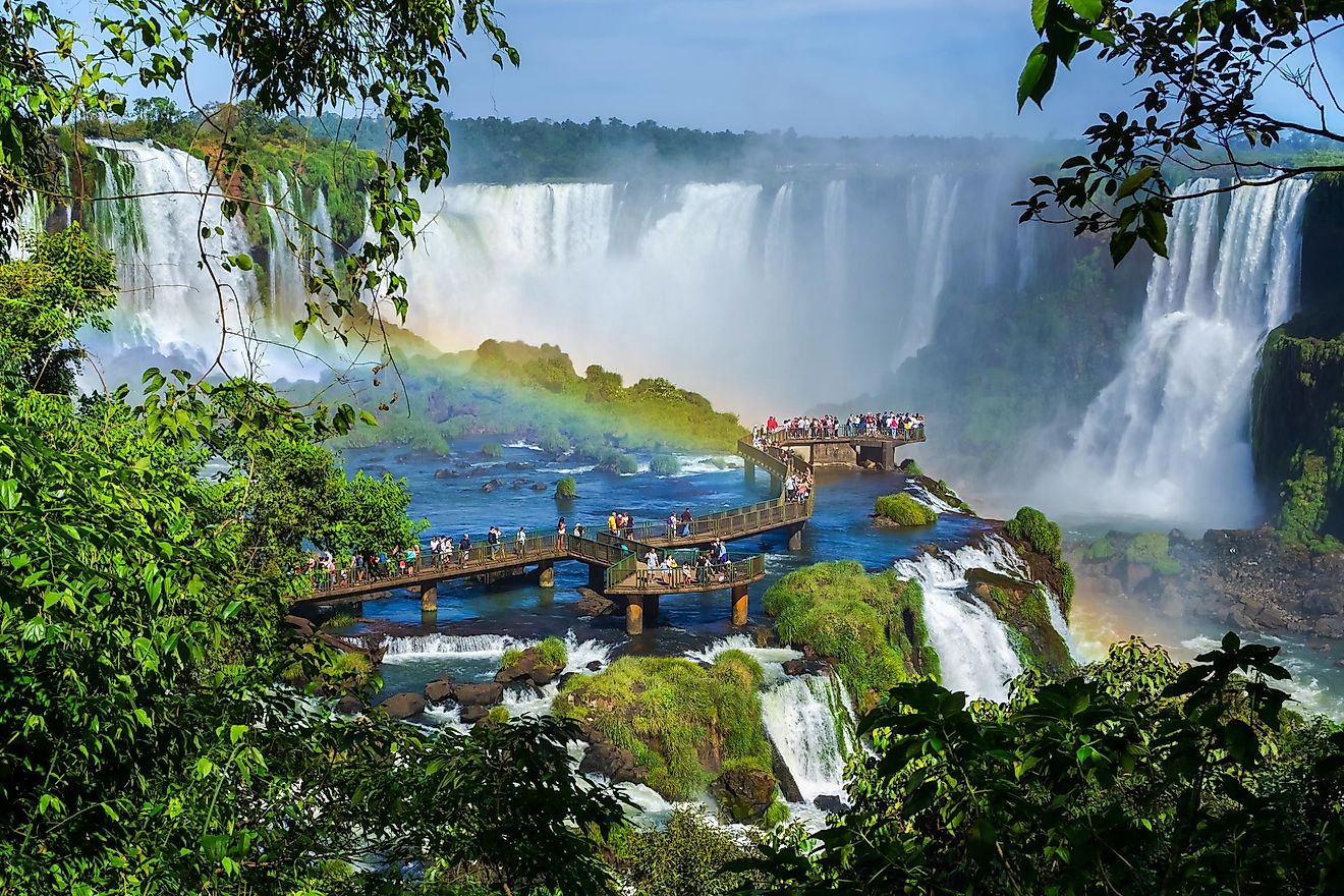 Beautiful Aerial View of Iguazu Falls, One of the Most Beautiful