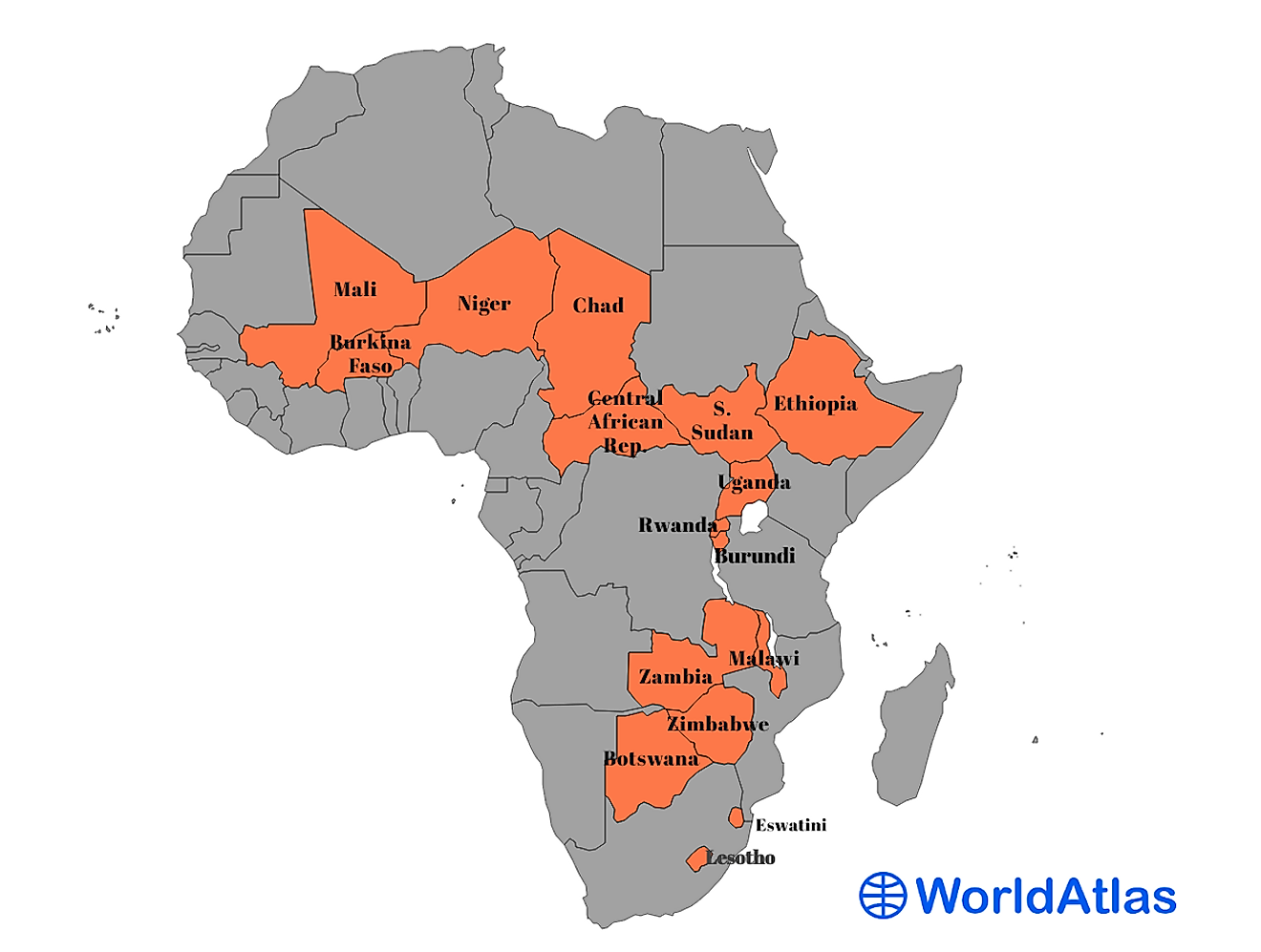 Landlocked Countries In Africa WorldAtlas