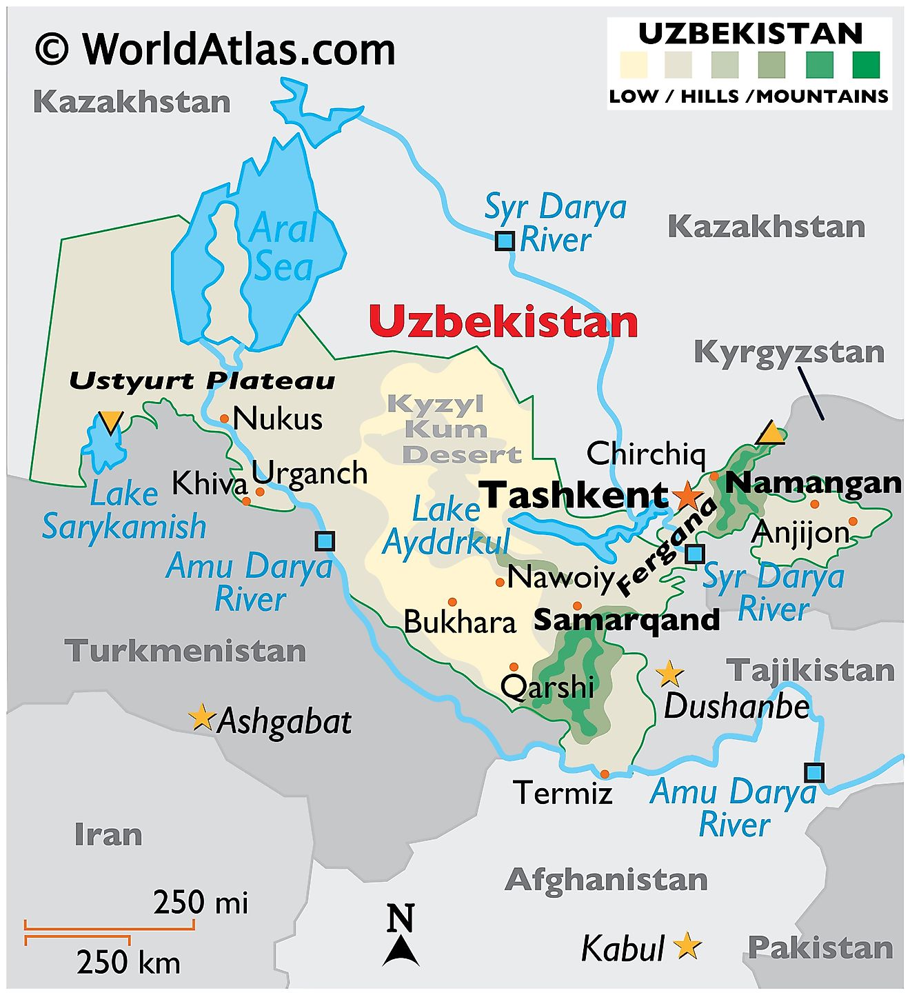 Uzbekistan Maps Facts World Atlas   Uz 01 