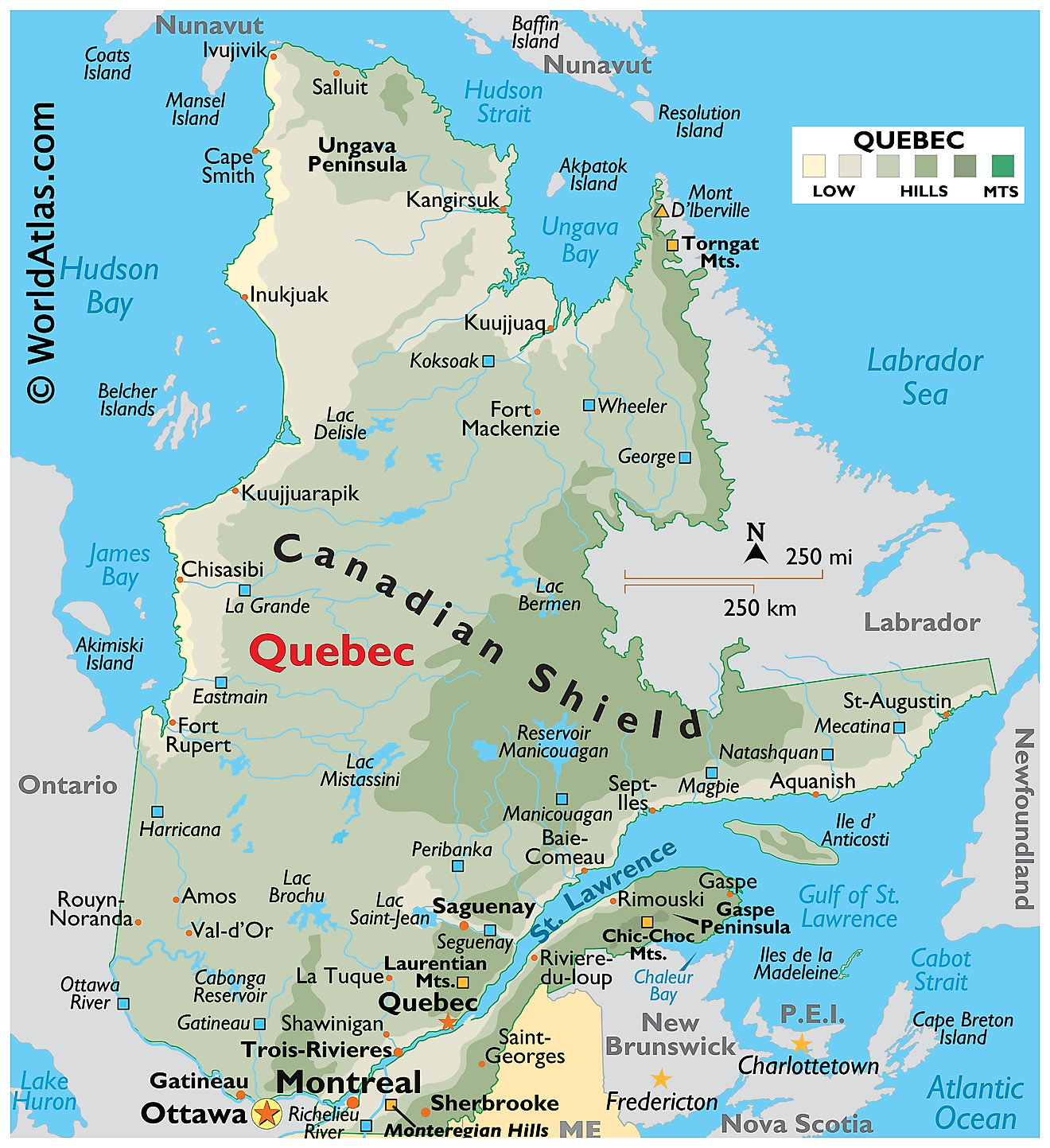 Cool Quebec Map - Wayne Baisey