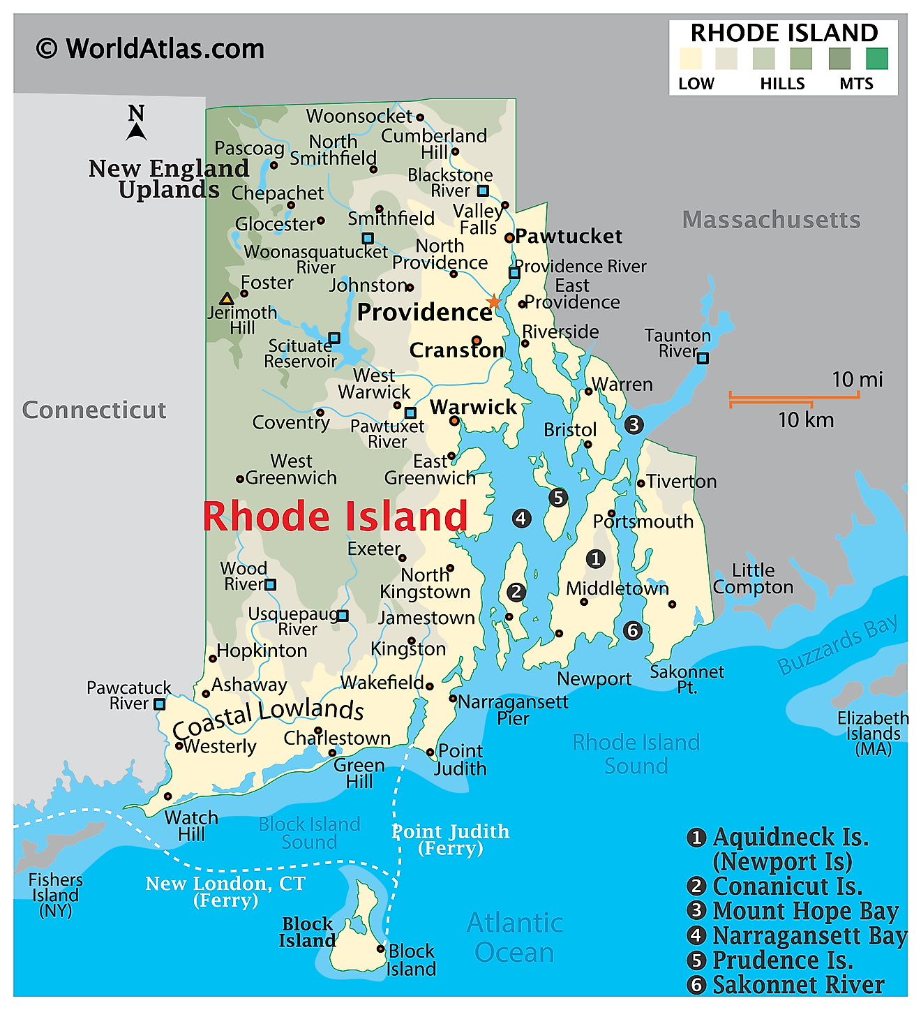 Map Of Rhode Island - United States Map