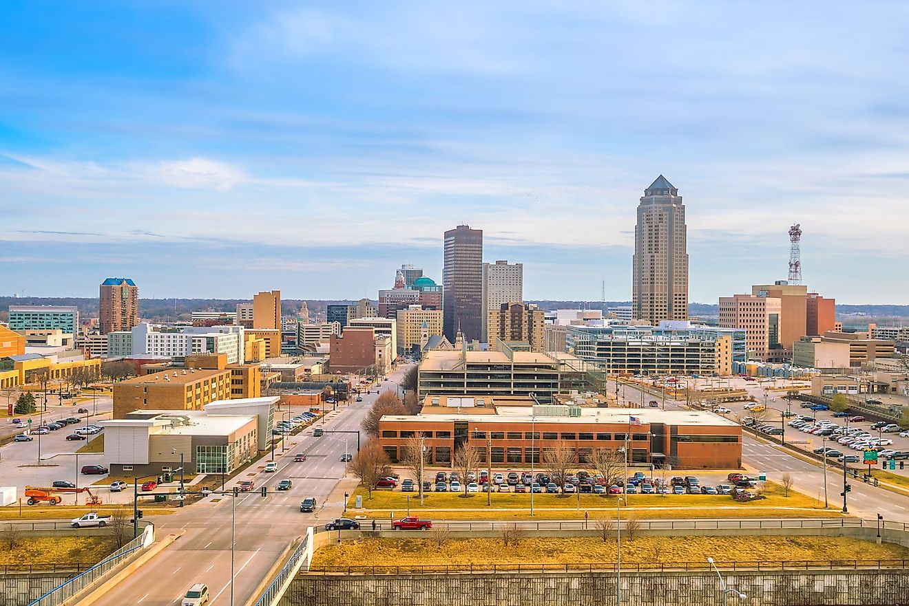 Des Moines, Capital Of Iowa - WorldAtlas