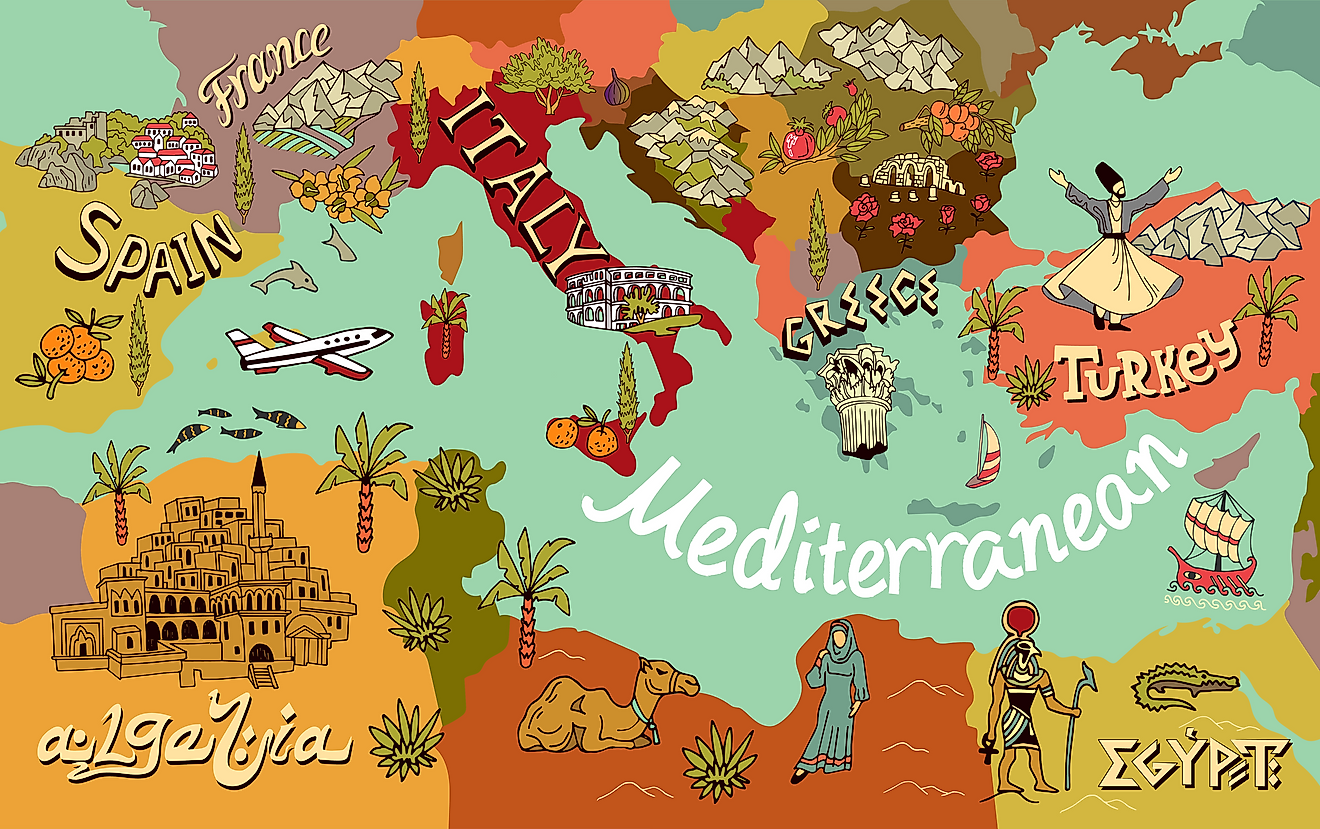 Mediterranean Countries WorldAtlas