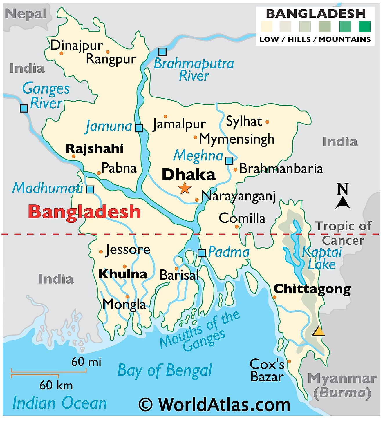 Maps Of Bangladesh Political Map Of Gopalpur Upazila Tangail District